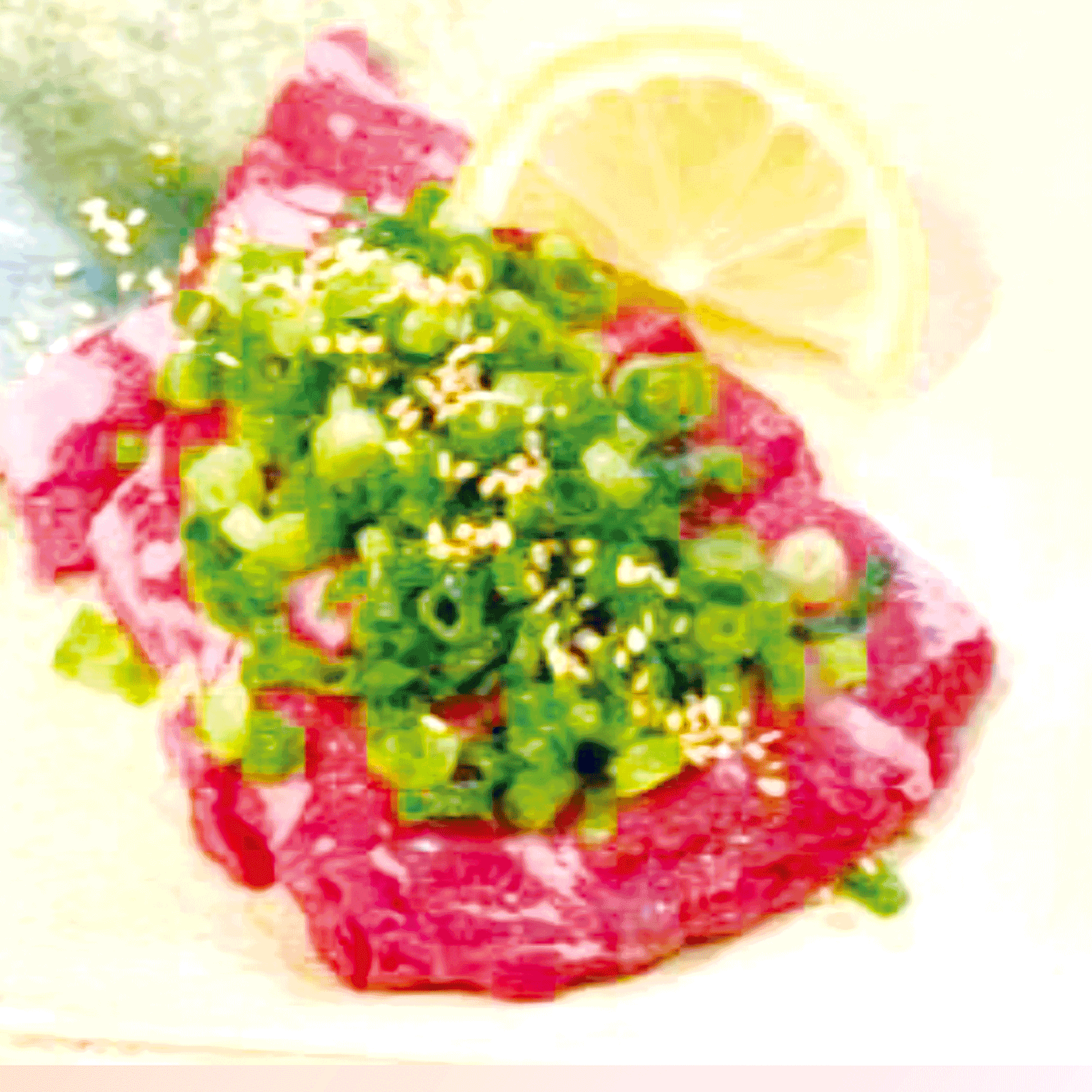 春限定メニュー さっぱりネギ塩で食べるサガリ